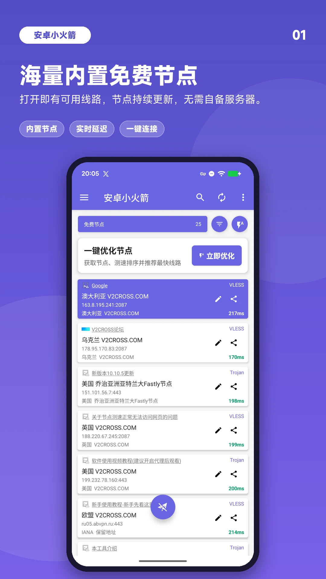 安卓小火箭 - VPN Proxy Nodes screenshot